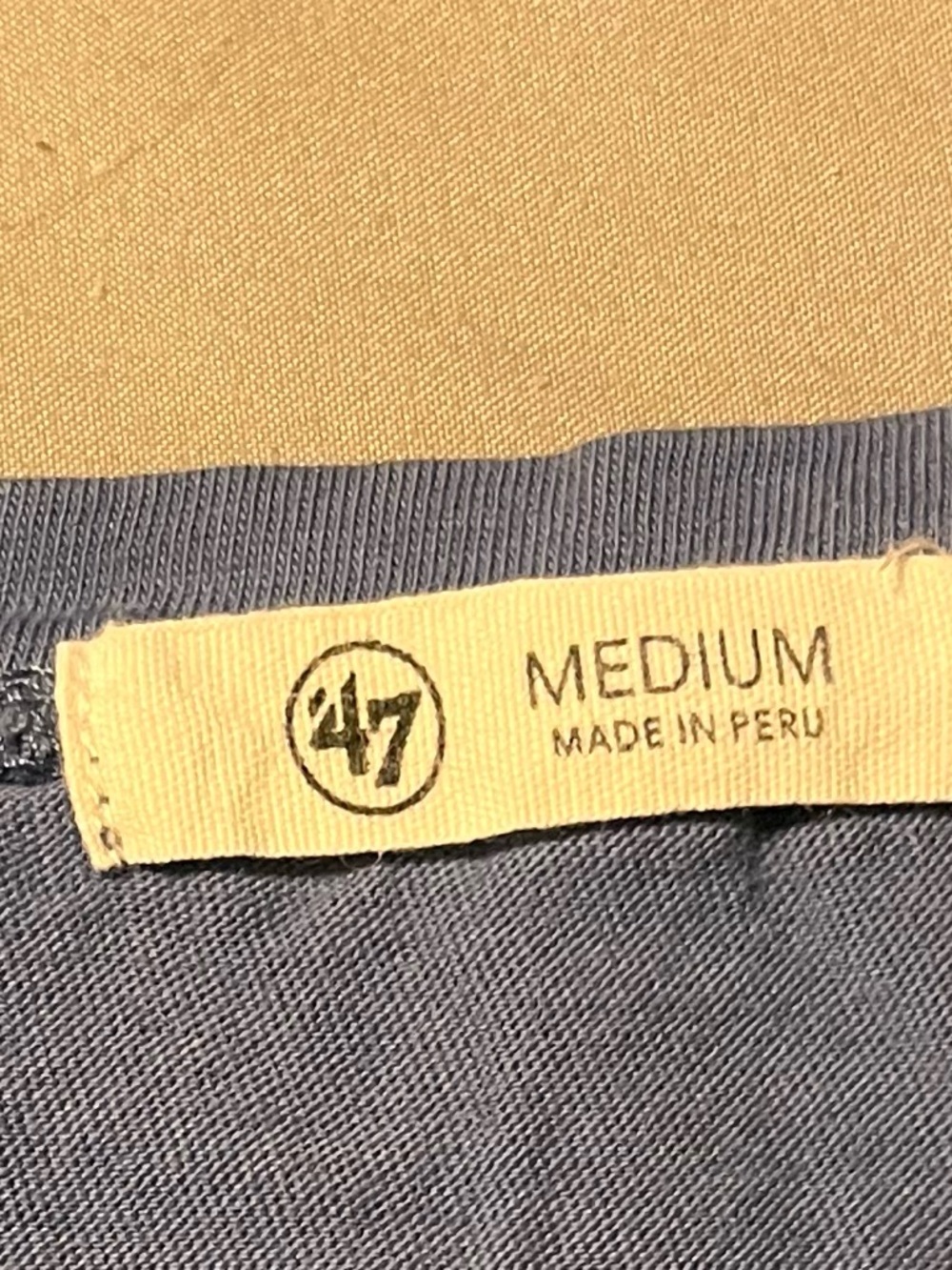 47 Brand Slate Blue Women’s Tee with Cream Tag -Medium - Picture 2 of 3